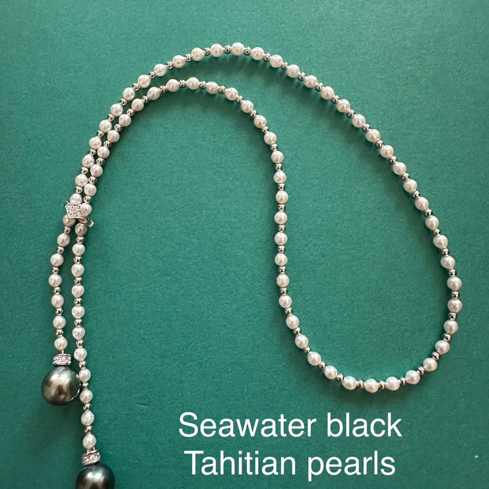 Elegant Silver Pearl Necklace